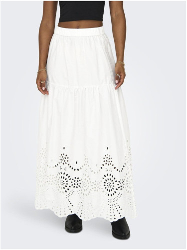 Women's white maxi skirt ONLY Roxanne - Women