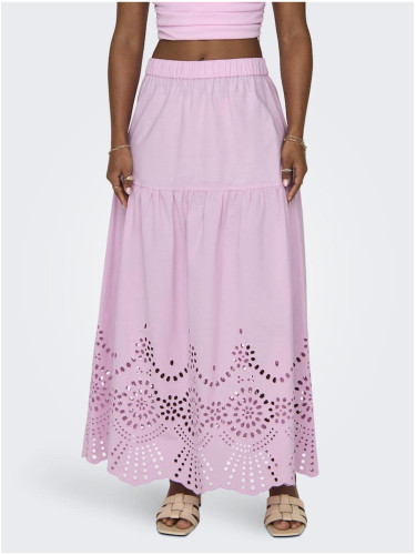 Light pink women's maxi skirt ONLY Roxanne - Women
