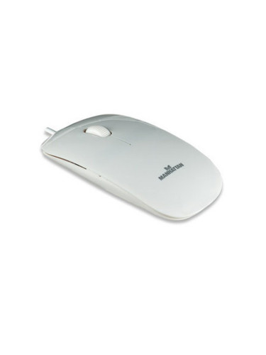 Мишка Manhattan 177627, оптична (1000 dpi), USB, бяла