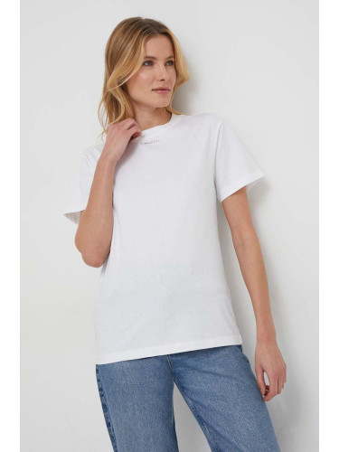 Памучна тениска Calvin Klein в бяло K20K206967