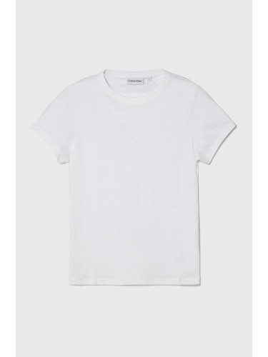Памучна тениска Calvin Klein в бяло K20K206794
