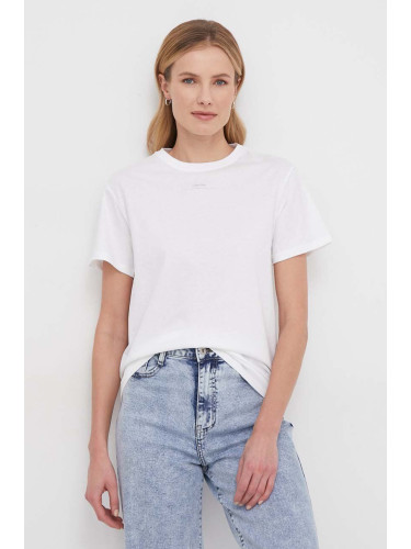 Памучна тениска Calvin Klein в бяло K20K206629