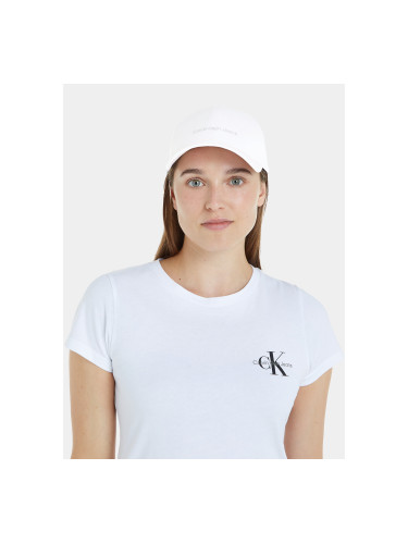 Шапка с козирка Calvin Klein Jeans Institutional Cap K60K608849 White/Silver Logo 0LI