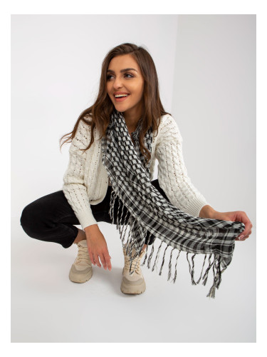 Black and white checkered scarf