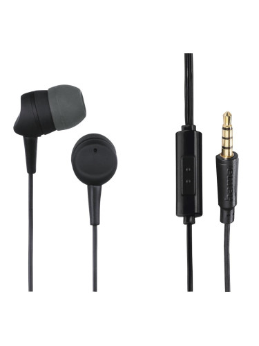 Слушалки с микрофон HAMA Kooky, 3.5 mm, In-Ear, Siri, Google Assistant